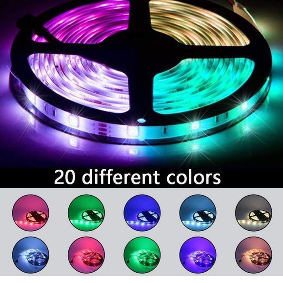 LED Strip Lights, FASHURN 32.8 Feet 300Leds RGB LED Light Strip - Picture 3 of 10